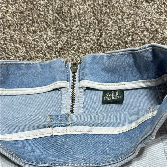 Wild fable small denim Blue Mini Skirt - zipper back stretch - Picture 5 of 12